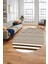 Baskılı Kaymaz Yıkanabilir Sade Modern Oval Yolluk Mutfak Halısı Salon Halısı O-Modern-63-Kahve 1