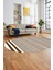 Baskılı Kaymaz Yıkanabilir Sade Modern Oval Yolluk Mutfak Halısı Salon Halısı O-Modern-63-Kahve 2