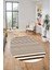 Baskılı Kaymaz Yıkanabilir Sade Modern Oval Yolluk Mutfak Halısı Salon Halısı O-Modern-63-Kahve 3