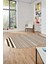 Baskılı Kaymaz Yıkanabilir Sade Modern Oval Yolluk Mutfak Halısı Salon Halısı O-Modern-63-Kahve 4