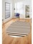 Baskılı Kaymaz Yıkanabilir Sade Modern Oval Yolluk Mutfak Halısı Salon Halısı O-Modern-63-Kahve 5