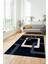 Şık Baskılı Kaymaz Yıkanabilir Modern Yolluk Koridor Mutfak Salon Halısı Modern-40-Lacivert 3
