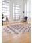 Modern Kilim Desen Dijital Kaymaz Yıkanabilir Oval Yolluk Mutfak Salon Halısı O-Modern-92-Pembe 4