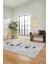 Yaprak Desenli Baskılı Kaymaz Taban Yıkanabilir Yolluk Mutfak Salon Halısı MODERN-115-GRİ 3