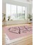 Baskılı Kaymaz Yıkanabilir Şık Modern Yolluk Mutfak Halısı Salon Halısı Modern-59-Pembe 3