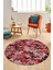 Baskılı Kaymaz Taban Yıkanabilir Renkli Modern Mutfak Yuvarlak Salon Halısı Y-Modern-02-Pembe 3