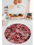 Baskılı Kaymaz Taban Yıkanabilir Renkli Modern Mutfak Yuvarlak Salon Halısı Y-Modern-02-Pembe 4