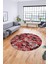 Baskılı Kaymaz Taban Yıkanabilir Renkli Modern Mutfak Yuvarlak Salon Halısı Y-Modern-02-Pembe 5