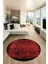 Baskılı Kaymaz Taban Yıkanabilir Sade Modern Mutfak Yuvarlak Salon Halısı Y-Modern-04-Kırmızı 2