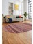 Baskılı Kaymaz Yıkanabilir Şık Kilim Desen Oval Yolluk Halısı Salon Halısı O-Modern-70-Bordo 2