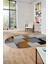 Baskılı Kaymaz Yıkanabilir Oval Koridor Halısı Mutfak Halısı Salon Halısı O-Modern-47-Kahve 5