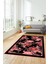 Çiçek Desenli Dijital Kaymaz Yıkanabilir Yolluk Mutfak Salon Halısı Modern-16-Pembe 4