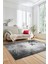 Baskılı Kaymaz Taban Yıkanabilir Modern Yolluk Mutfak Salon Halısı MODERN-109-GRİ 5