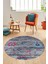 Modern Etnik Desen Dijital Kaymaz Yıkanabilir Yuvarlak Mutfak Salon Halısı Y-Modern-30-Renkli 2