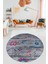 Modern Etnik Desen Dijital Kaymaz Yıkanabilir Yuvarlak Mutfak Salon Halısı Y-Modern-30-Renkli 3