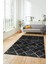 Baskılı Kaymaz Yıkanabilir Kilim Desen Yolluk Mutfak Halısı Salon Halısı Modern-57-Antrasit 2