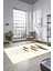 Baskılı Kaymaz Taban Yıkanabilir Modern Yolluk Mutfak Salon Halısı MODERN-112-KREM 1