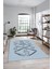 Baskılı Kaymaz Yıkanabilir Şık Modern Yolluk Mutfak Halısı Salon Halısı Modern-59-Mavi 4
