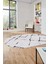 Şık Sade Modern Desenli Dijital Kaymaz Yıkanabilir Oval Yolluk Salon Halısı O-Modern-72-Siyah 4