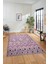 Baskılı Kaymaz Yıkanabilir Şık Kilim Desen Yolluk Mutfak Halısı Salon Halısı Modern-67-Pembe 5