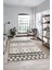 3D Baskılı Kaymaz Yıkanabilir Şık Kilim Desen Yolluk Mutfak Halısı Salon Halısı Modern-68-Krem 3