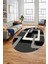 Şık Baskılı Kaymaz Yıkanabilir Modern Oval Yolluk Koridor Mutfak Salon Halısı O-Modern-40-Gri 3
