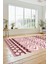 3D Baskılı Kaymaz Yıkanabilir Şık Kilim Desen Yolluk Mutfak Halısı Salon Halısı Modern-68-Pembe 2