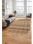 Baskılı Kaymaz Yıkanabilir Şık Kilim Desen Oval Yolluk Halısı Salon Halısı O-Modern-70-Kahve 1