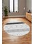 Sade Modern Kilim Desen Kaymaz Yıkanabilir Yuvarlak Mutfak Salon Halısı Y-Modern-75-Gri 3