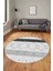 Sade Modern Kilim Desen Kaymaz Yıkanabilir Yuvarlak Mutfak Salon Halısı Y-Modern-75-Gri 4
