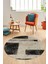 Baskılı Kaymaz Taban Yıkanabilir Modern Yuvarlak Mutfak Salon Halısı Y-Modern-93-Antrasit 5