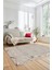 Dijital Dekoratif Kaymaz Taban Yıkanabilir Modern Yolluk Mutfak Salon Halısı Modern-05-Bej 4