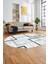 Sade Desen Modern Tasarım Dijital Kaymaz Yıkanabilir Oval Yolluk Salon Halısı O-Modern-80-Mavi 1
