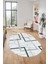 Sade Desen Modern Tasarım Dijital Kaymaz Yıkanabilir Oval Yolluk Salon Halısı O-Modern-80-Mavi 2