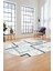 Sade Desen Modern Tasarım Dijital Kaymaz Yıkanabilir Oval Yolluk Salon Halısı O-Modern-80-Mavi 5