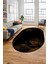 Modern Yaprak Desen Dijital Kaymaz Yıkanabilir Oval Yolluk Mutfak Salon Halısı O-Modern-26-Kahve 4