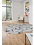 Modern Desen Özel Tasarım Dijital Kaymaz Yıkanabilir Oval Yolluk Salon Halısı O-Modern-82-Gri 3