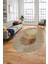 Baskılı Kaymaz Taban Yıkanabilir Modern Yolluk Mutfak Oval Salon Halısı O-Modern-01-Kahve 5
