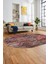 Modern Desen Dijital Kaymaz Yıkanabilir Oval Yolluk Mutfak Salon Halısı O-Modern-90-Pembe 1