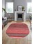 Modern Kilim Dijital Kaymaz Yıkanabilir Oval Yolluk Mutfak Salon Halısı O-Modern-17-Pembe 2