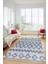 Modern Kilim Desen Dijital Kaymaz Yıkanabilir Yolluk Mutfak Salon Halısı Modern-92-Mavi 5