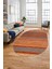 Modern Kilim Dijital Kaymaz Yıkanabilir Oval Yolluk Mutfak Salon Halısı O-Modern-17-Turuncu 4