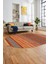 Modern Kilim Dijital Kaymaz Yıkanabilir Oval Yolluk Mutfak Salon Halısı O-Modern-17-Turuncu 5