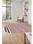 Baskılı Kaymaz Yıkanabilir Sade Modern Oval Yolluk Mutfak Halısı Salon Halısı O-Modern-63-Bordo 4