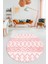 Baskılı Kaymaz Yıkanabilir Şık Yuvarlak Mutfak Halısı Salon Halısı Y-Modern-56-Pembe 1
