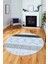 Sade Modern Kilim Desen Kaymaz Yıkanabilir Yuvarlak Mutfak Salon Halısı Y-Modern-75-Mavi 2