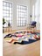 Etnik Modern Desen Dijital Kaymaz Yıkanabilir Oval Yolluk Mutfak Salon Halısı O-Modern-24-Renkli 1