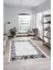 Baskılı Kaymaz Yıkanabilir Modern Çiçekli Desen Yolluk Salon Halısı Modern-49-Gri 4