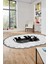 Fil Desen Baskılı Kaymaz Taban Yıkanabilir Modern Oval Yolluk Salon Halısı O-MODERN-101-GRİ 2
