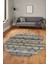 Kilim Desen Özel Tasarım Kaymaz Yıkanabilir Yuvarlak Mutfak Salon Halısı Y-Modern-85-Renkli 3